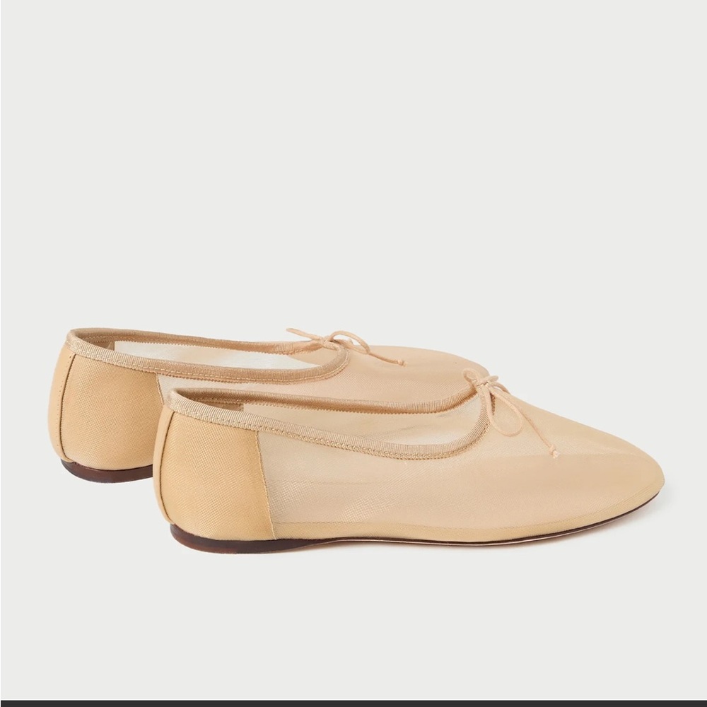 Loeffler Randall Landon Caramel Mesh Ballet Flat - Picture 4 of 11
